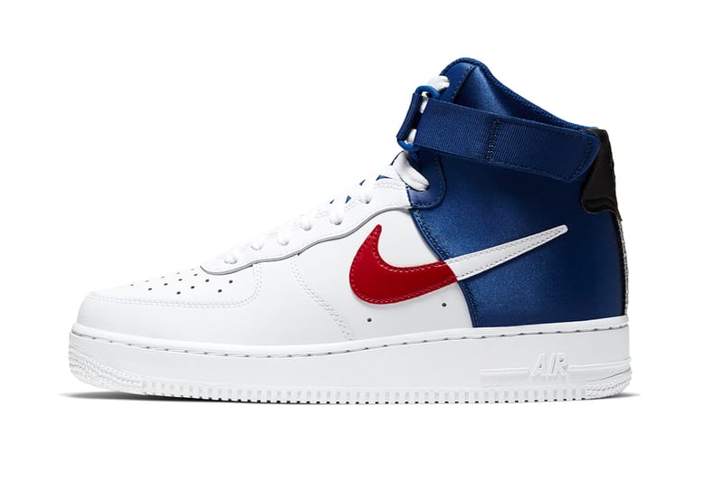 Nike air force 1 high outlet red white and blue