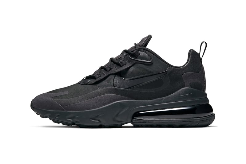 Nike air max 270 react black and on sale blue