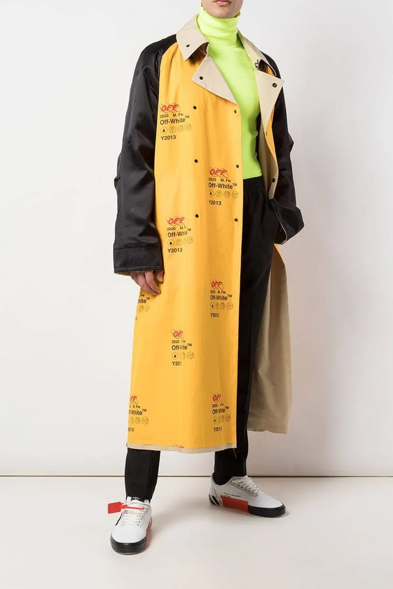 Off white yellow outlet coat