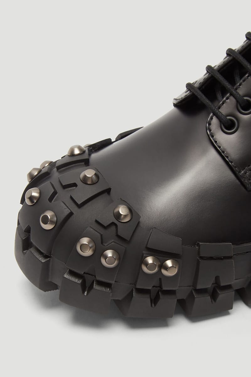 Shop: Prada Studded Brushed Leather Shoes in Black | Hypebeast