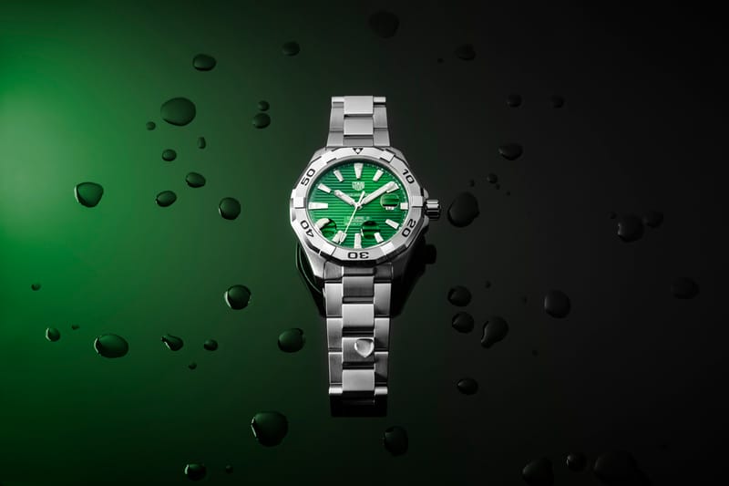 TAG Heuer Emerald Green Dial Aquaracer Release Hypebeast