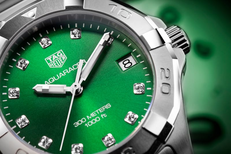 Tag heuer aquaracer discount emerald green for sale