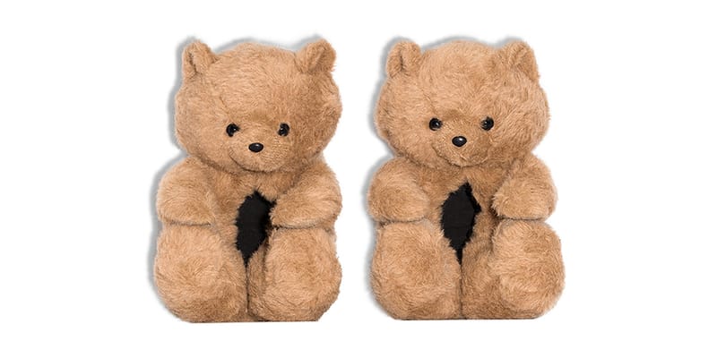 plush teddy bear slippers