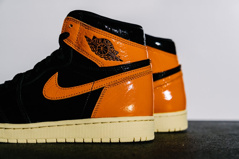 glossy orange jordan 1