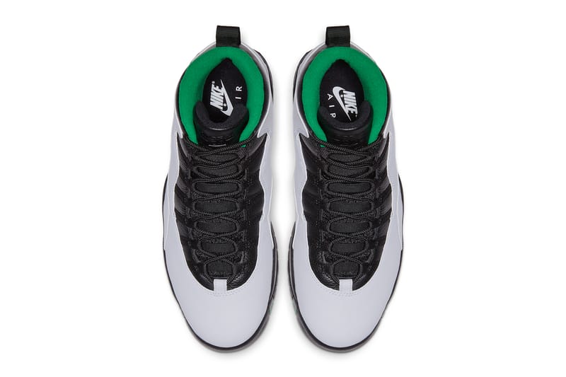 Jordan 10 clearance green and white