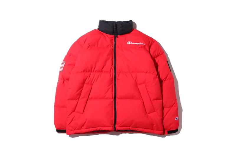 Red champion hot sale bubble coat