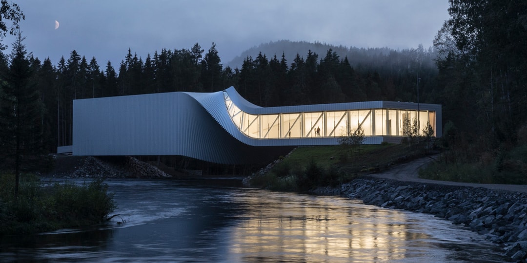 Bjarke Ingels Group представляет извилистый мост Кистефос в Евнакере, Норвегия