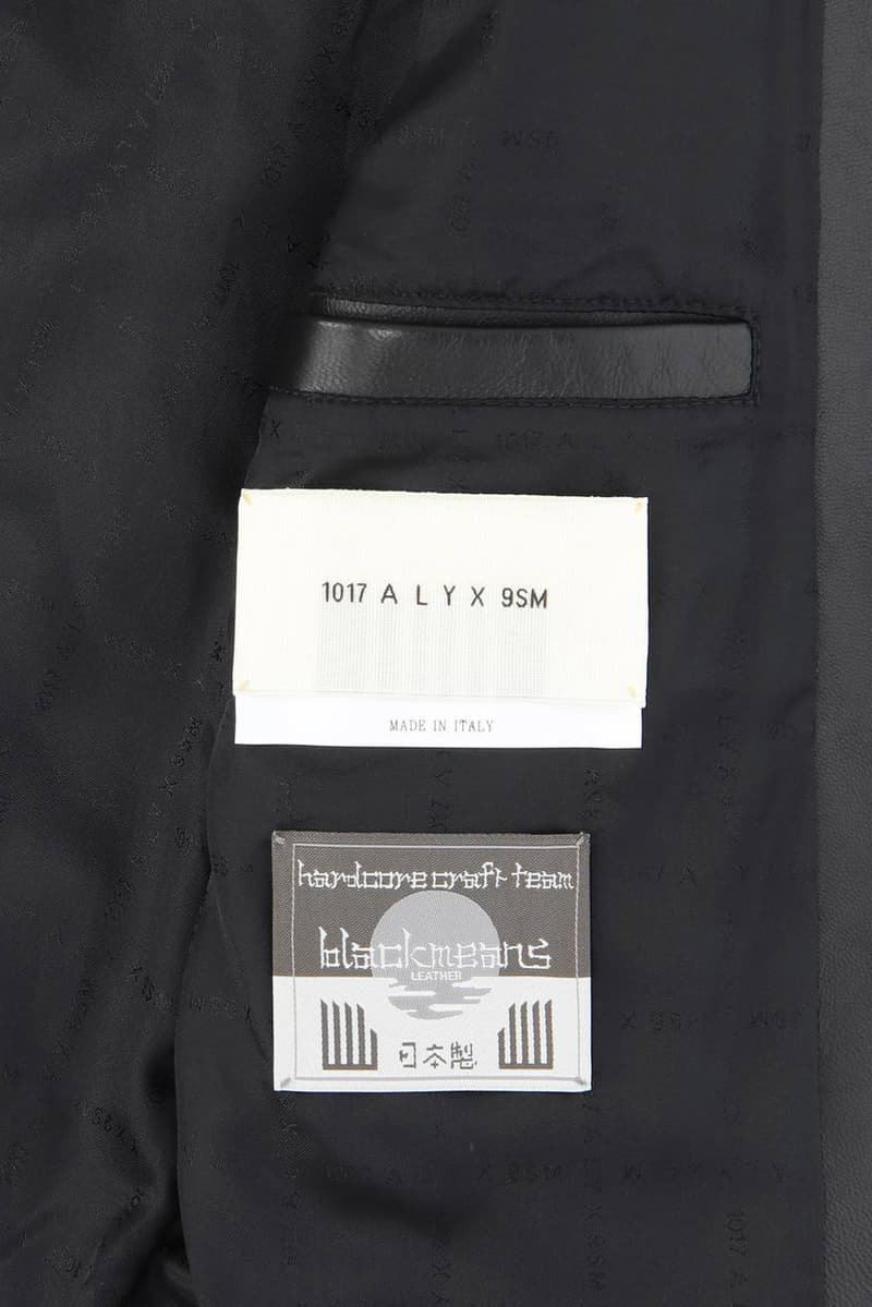 Blackmeans x 1017 ALYX 9SM Capsule, Leather Biker Jacket | HYPEBEAST