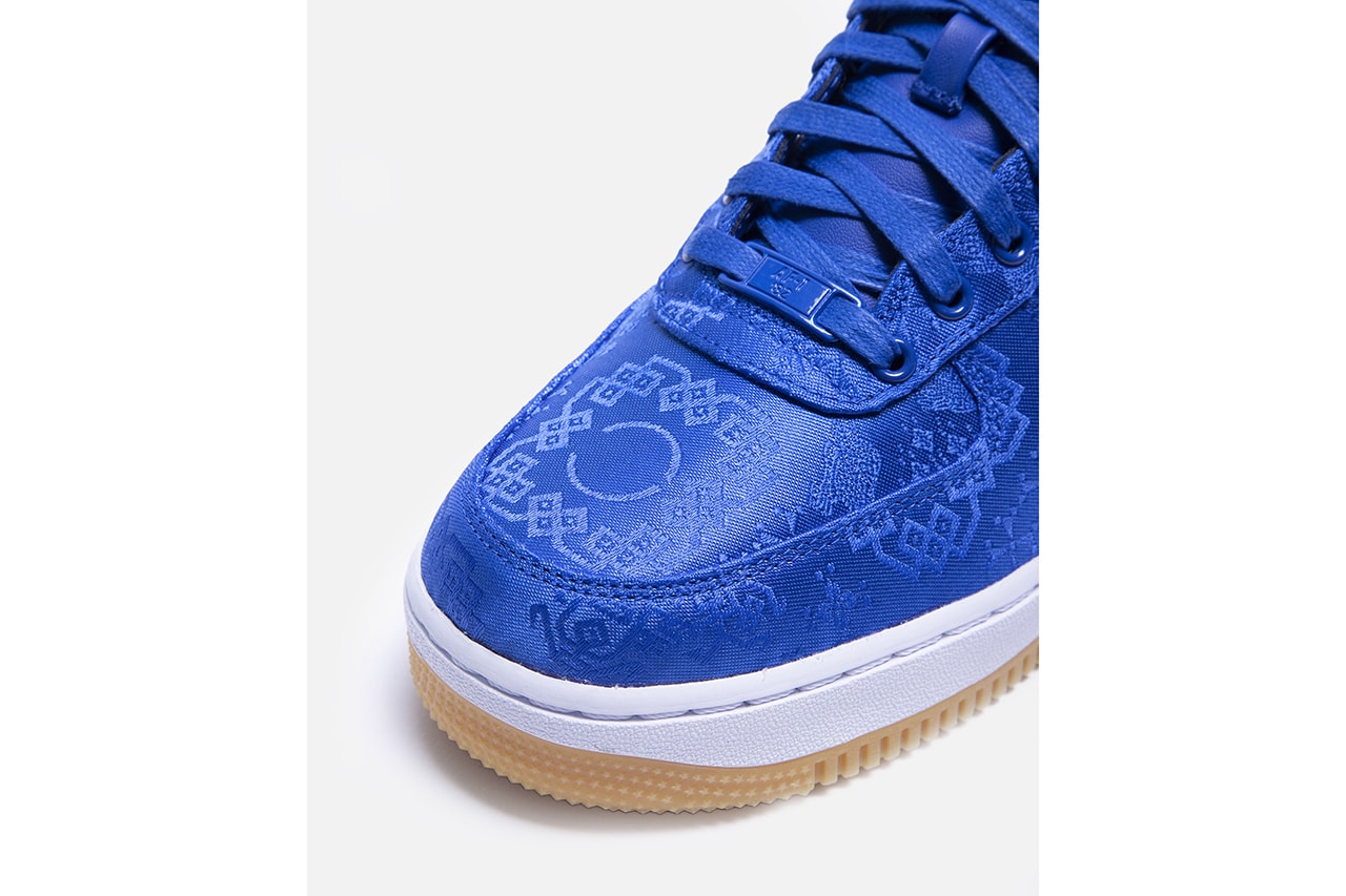 clot nike air force 1 blue silk