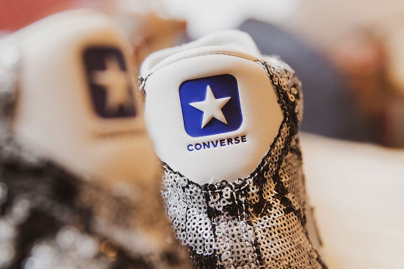 Blue on sale sequin converse