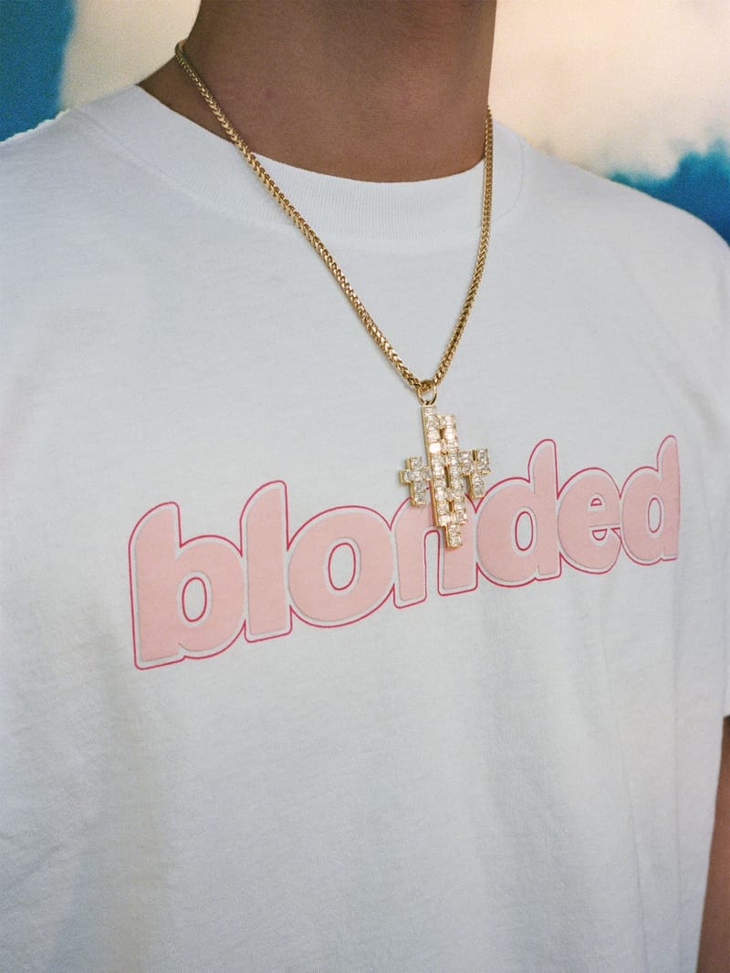 Blonded - logo t-shirt (WHITE/ORANGE)