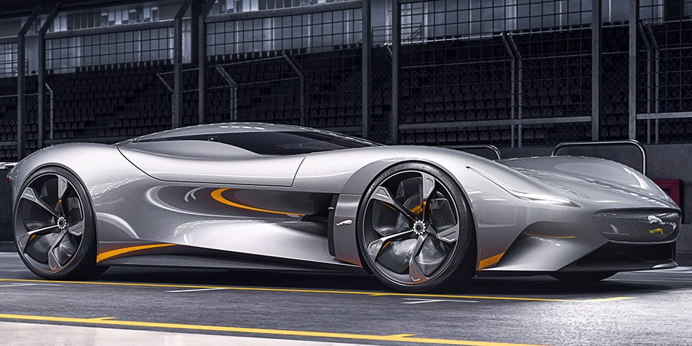 Полностью электрическое купе Jaguar Vision Gran Turismo — это виртуальный гоночный автомобиль Gran Turismo Sport.
