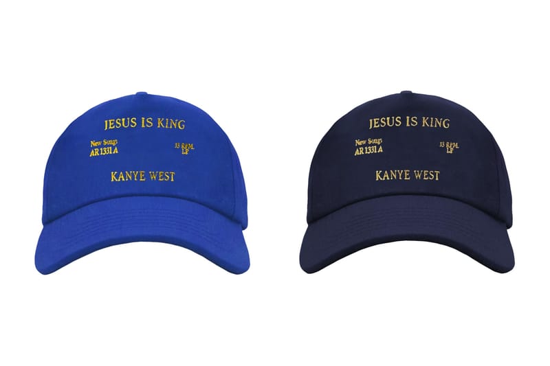 Jesus Is King Kanye west cap カニエ BLUE帽子 - キャップ