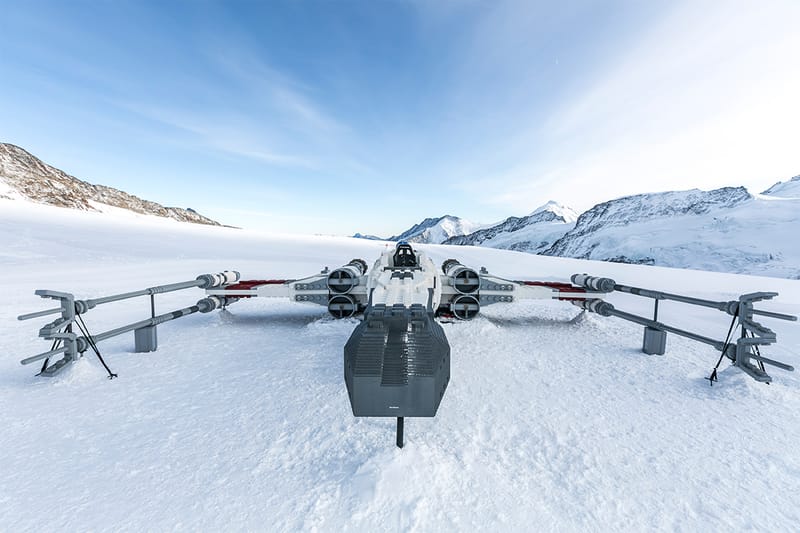 LEGO Life Sized X Wing Switzerland Installation Hypebeast