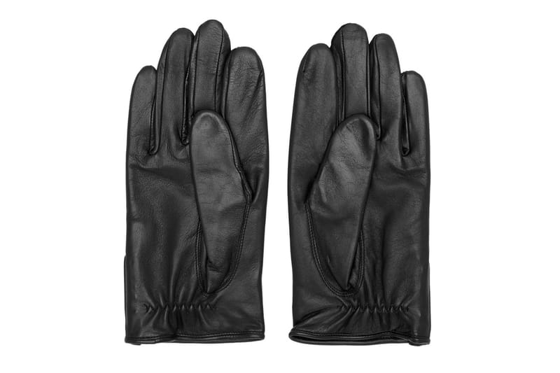 mastermind WORLD Black Leather Skull Gloves | Hypebeast