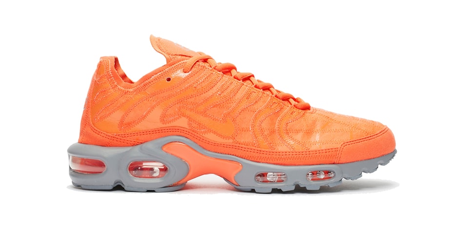 green orange air max plus