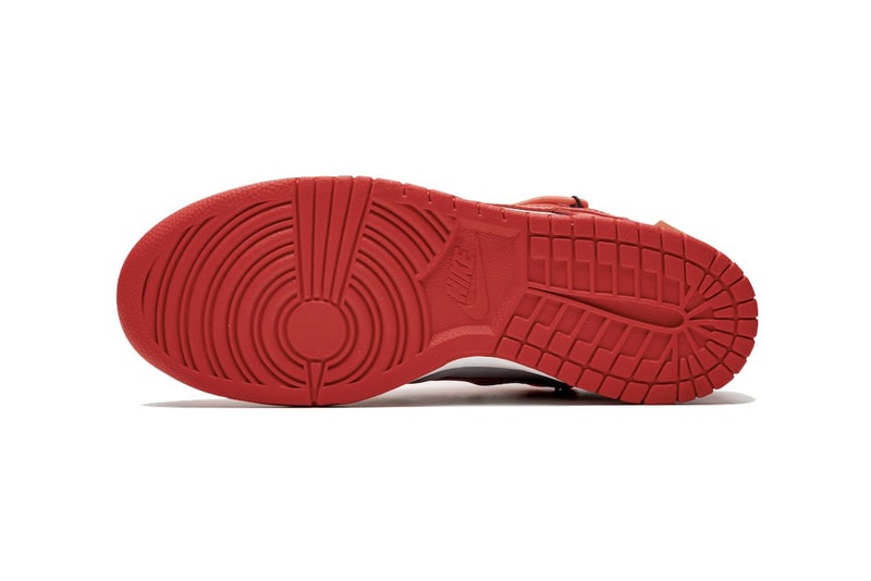 off white nike sb dunk low university red