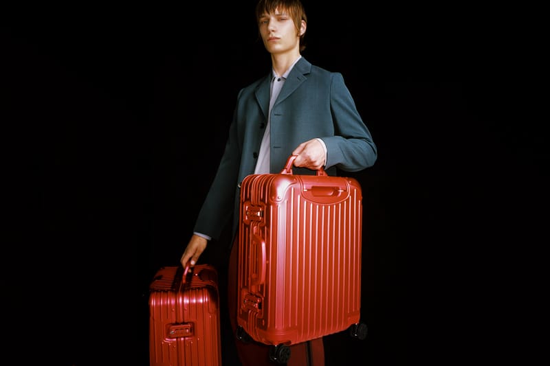 Rimowa cheap red suitcase