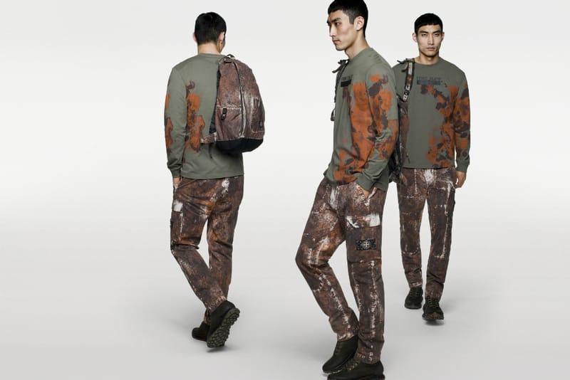 Stone island camo store pants