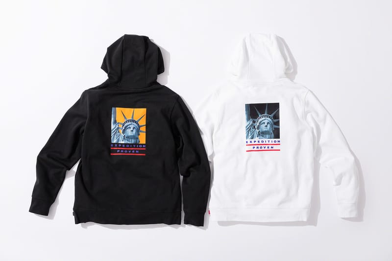 Supreme north hot sale face hoodie