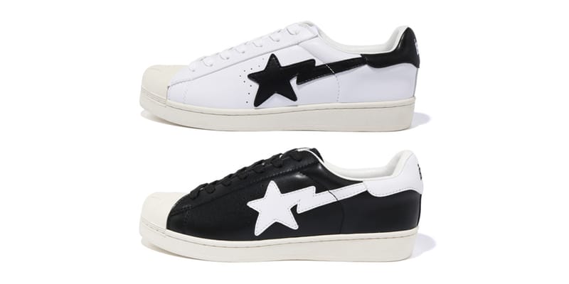 A Bathing Ape BAPE STA ブラック/ホワイト COLOR BLOCK SHARK BAPE STA™ LOW will be available on