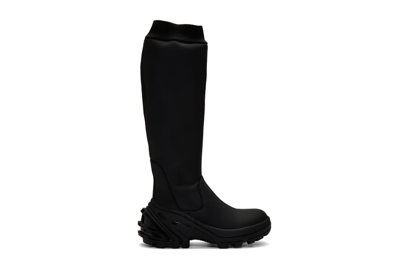 1017 ALYX 9SM Black Fixed Sole Knee Boots Release | Hypebeast