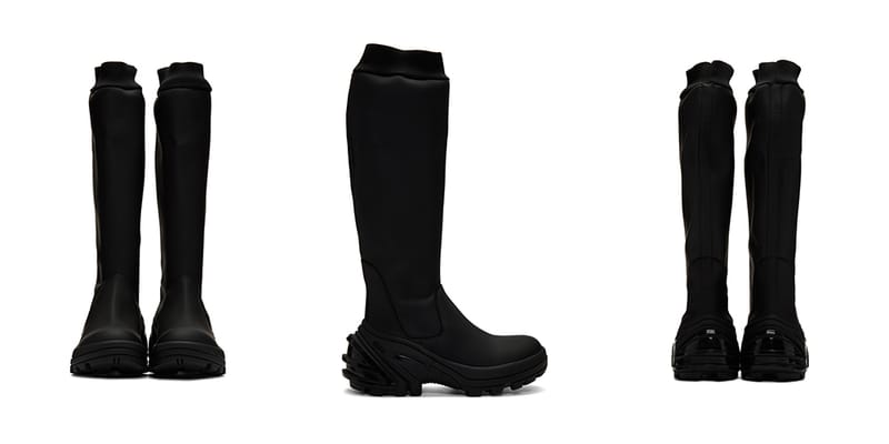 1017 ALYX 9SM Black Fixed Sole Knee Boots Release | Hypebeast