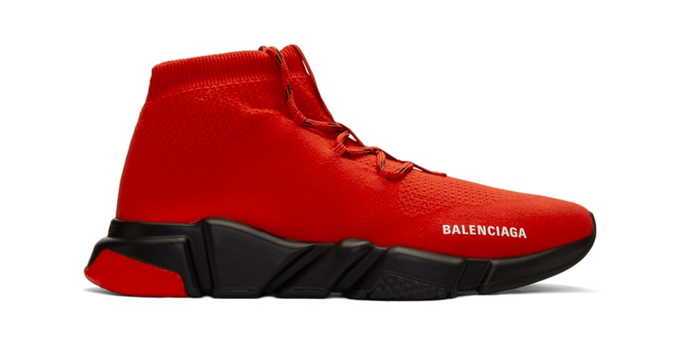 balenciaga speed black red
