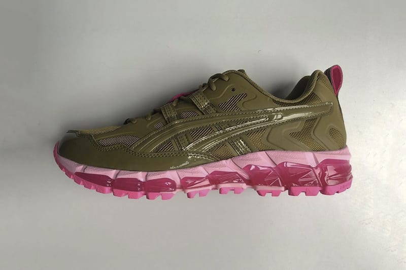 Pink and green on sale asics