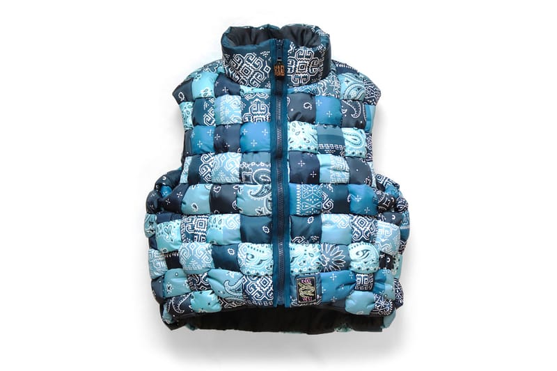 M 新品！BIRDWELL BANDANA PATCHWORK VEST M Birdwell Beach Britches Bandana Patchwork Puffer Vest Jacket