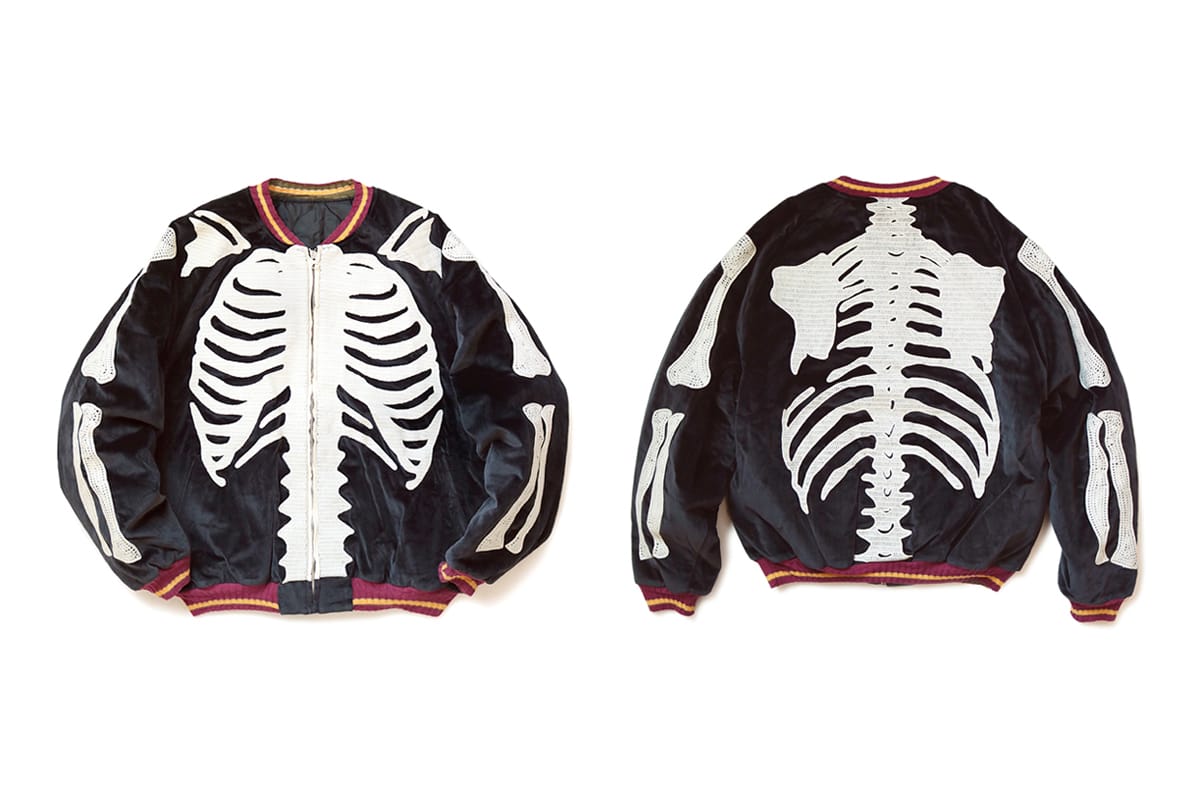 KAPITAL Velveteen BONE Embroidery Souvenir Jacket | HYPEBEAST