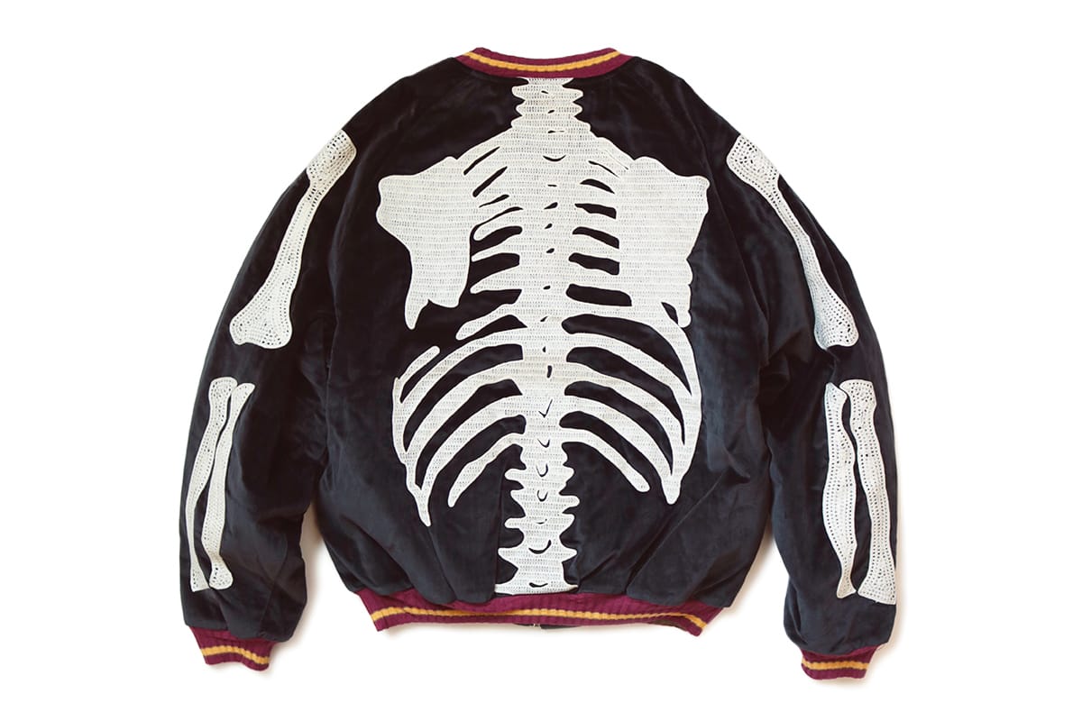 KAPITAL Velveteen BONE Embroidery Souvenir Jacket | HYPEBEAST