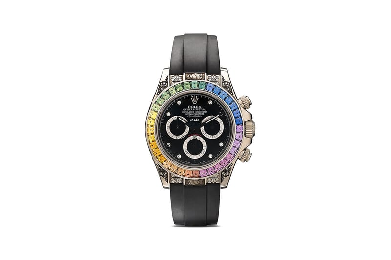 MAD Paris Rolex Daytona Rainbow Sapphire Watch Hypebeast