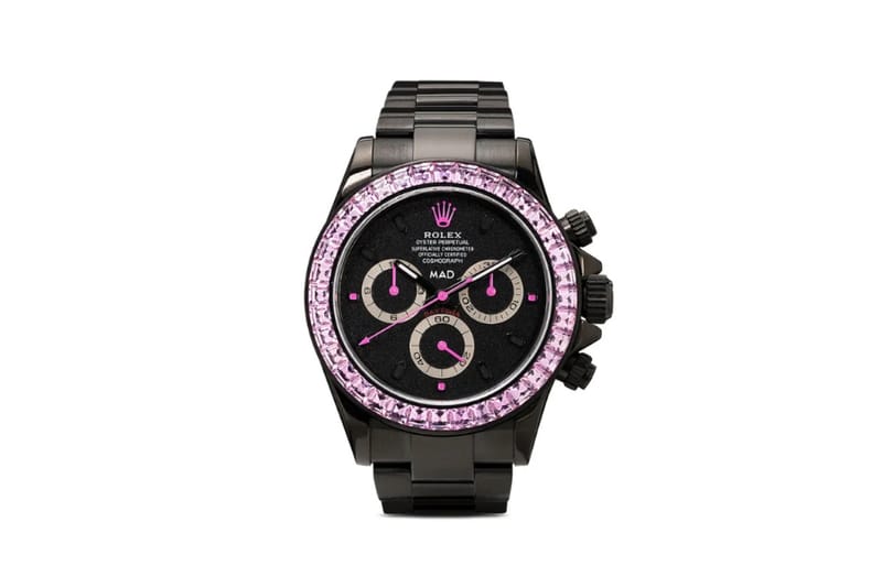 MAD Paris Black Rolex Daytona Pink Sapphire Watch | Hypebeast