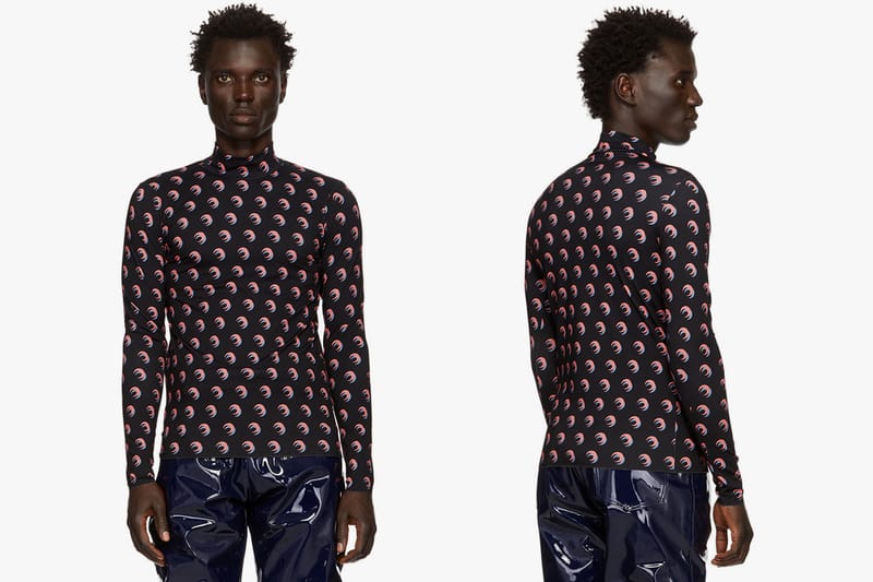 Perfumecloset プリントシャツ　Print Shirts Moon Marine Serre x SSENSE Black & Pink Shadow Moon Long Sleeve