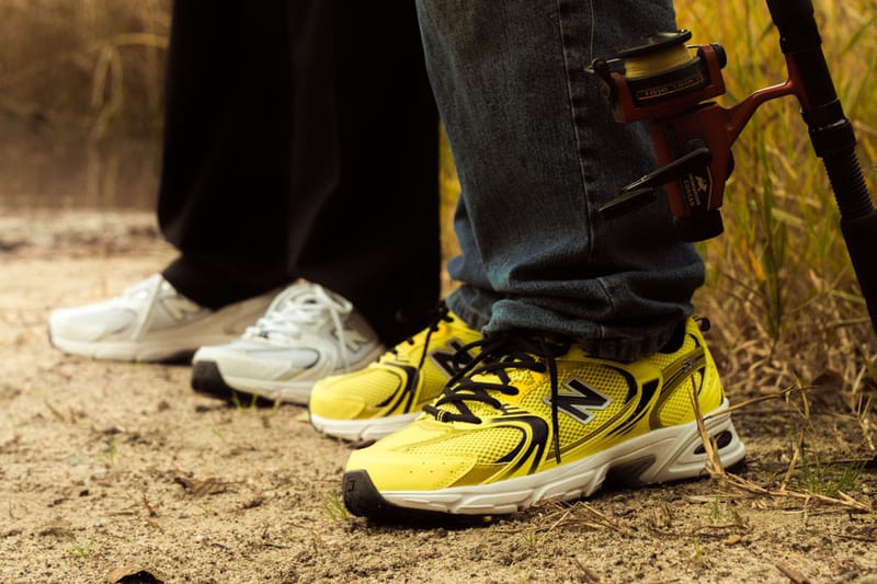 New balance 530 yellow hot sale grey