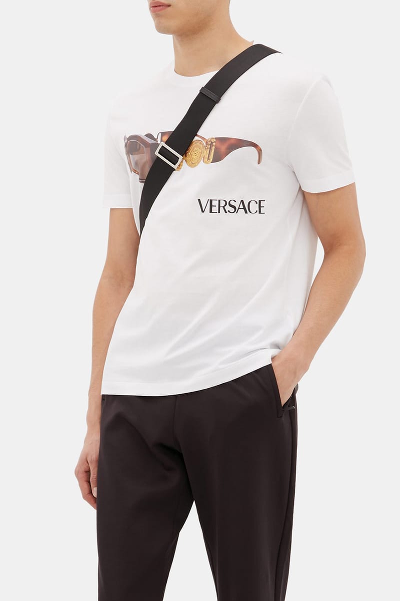 Versace Vintage Sunglasses Logo Print T Shirt Hypebeast