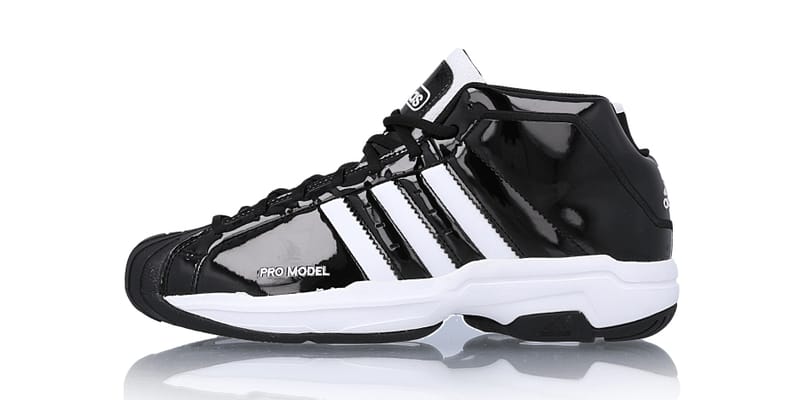 Black and white sales adidas pro model