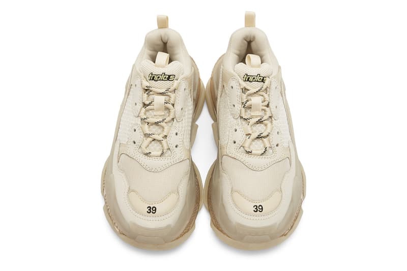 balenciaga triple s white ecru