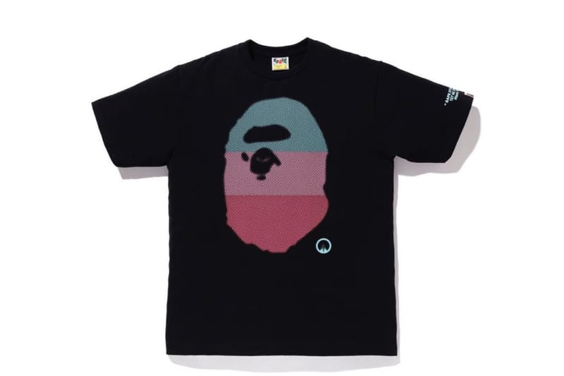 Blue and best sale purple bape shirt