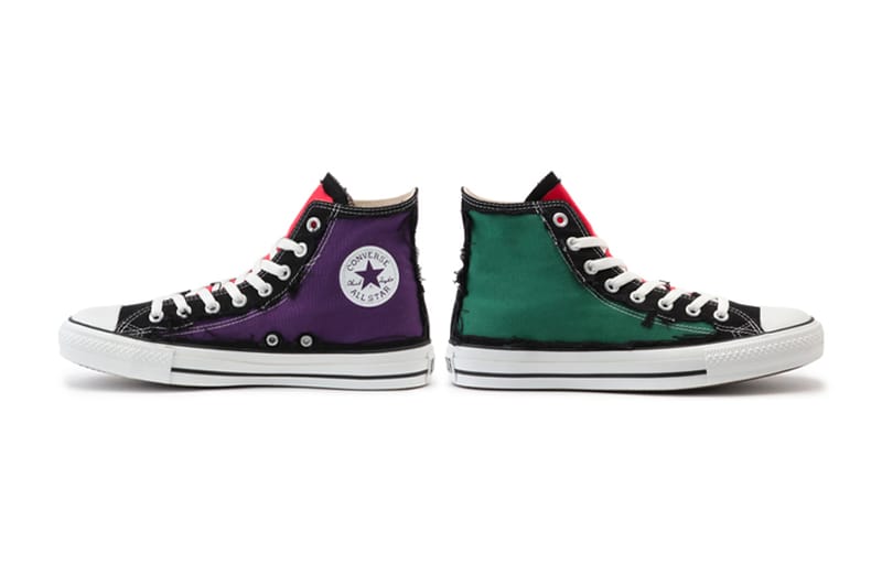 Green and cheap purple converse