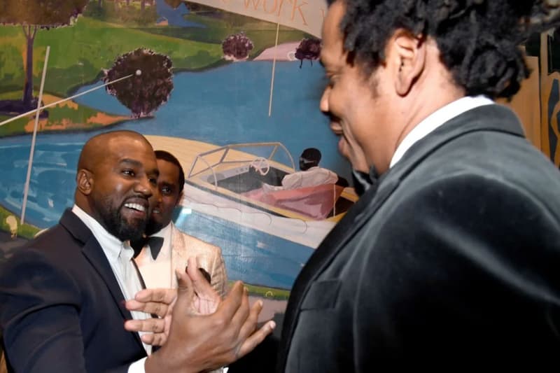 Kanye West & JAY-Z in Good Spirits at Diddy's 50th Birthday