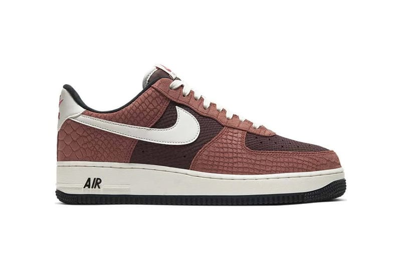 Red and brown store air force ones