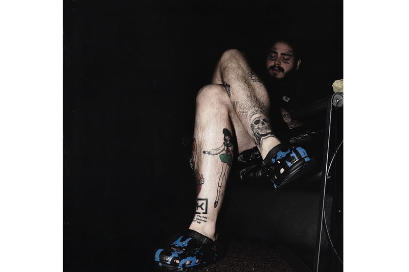 Post malone discount crocs on feet