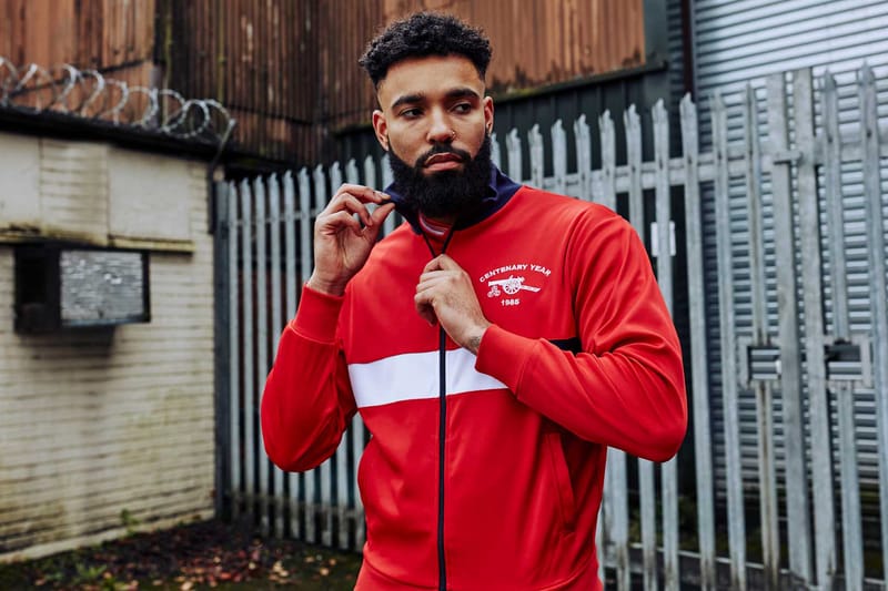 Retro arsenal tracksuit tops hot sale