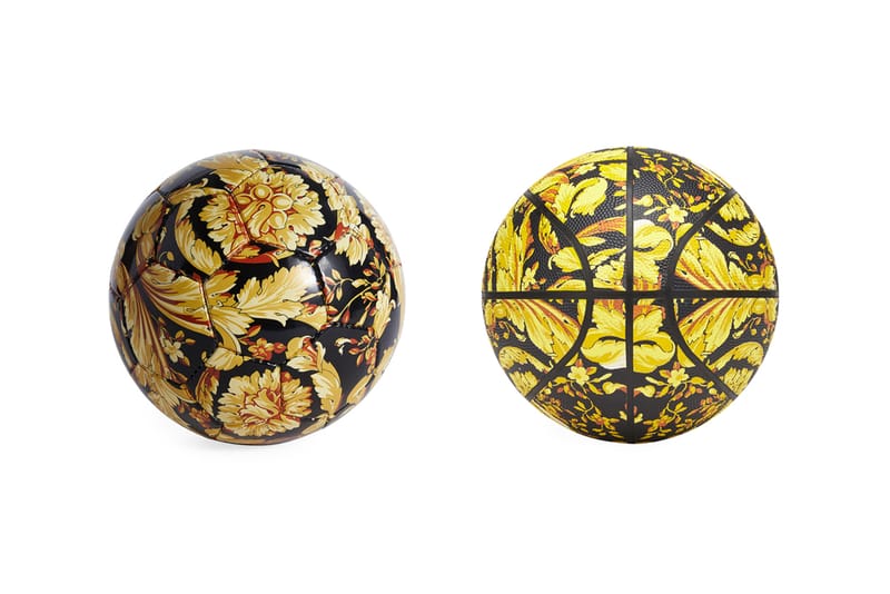 Versace Barocco Print Basketball, Football Black/Gold | HYPEBEAST