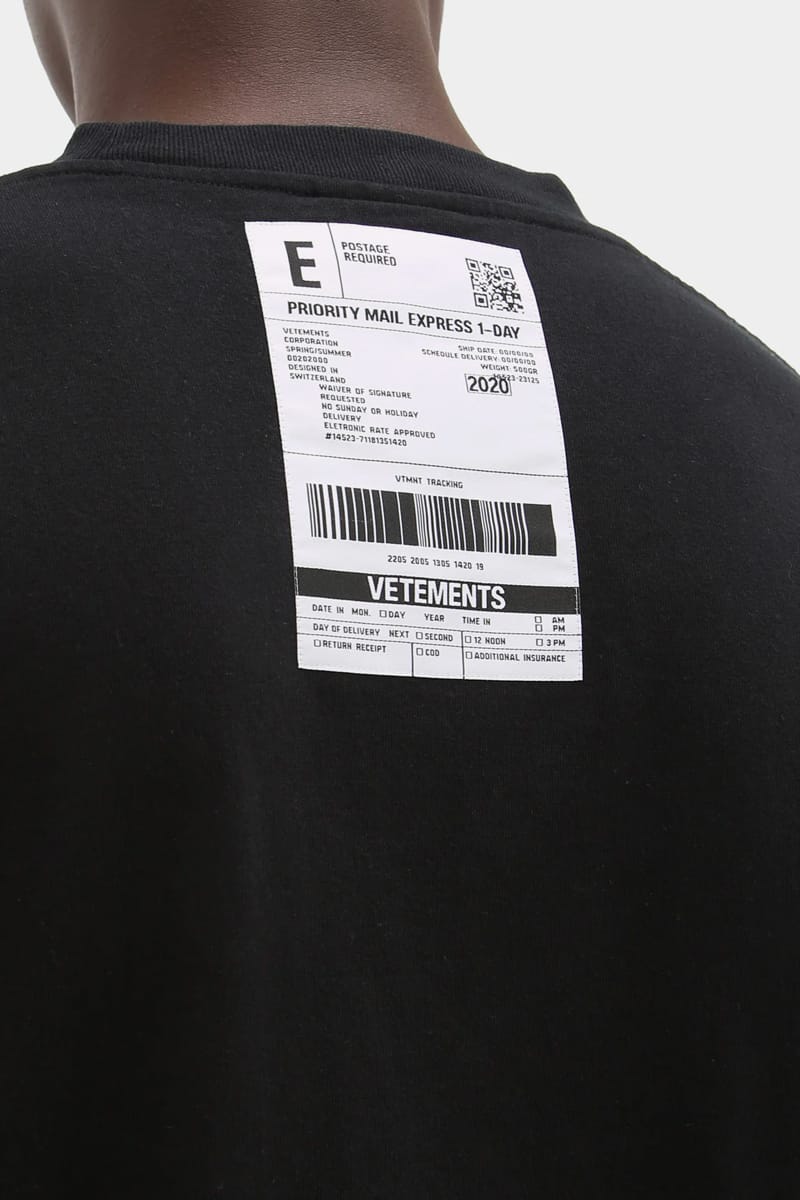 Vetements Logo Patch Cotton T-shirt Black | Hypebeast