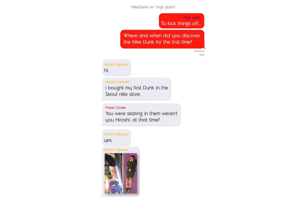 Virgil Abloh Off-White⢠x Nike Dunk Low Group Chat | Hypebeast