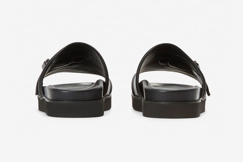 1017 ALYX 9SM Black Leather Slides Release Info | Hypebeast