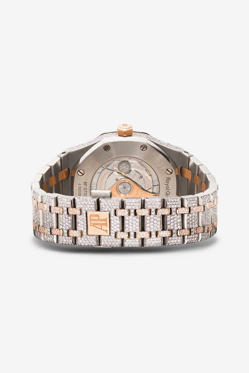 777 18K Rose Gold Audemars Piguet Royal Oak Diamond Watch Hypebeast